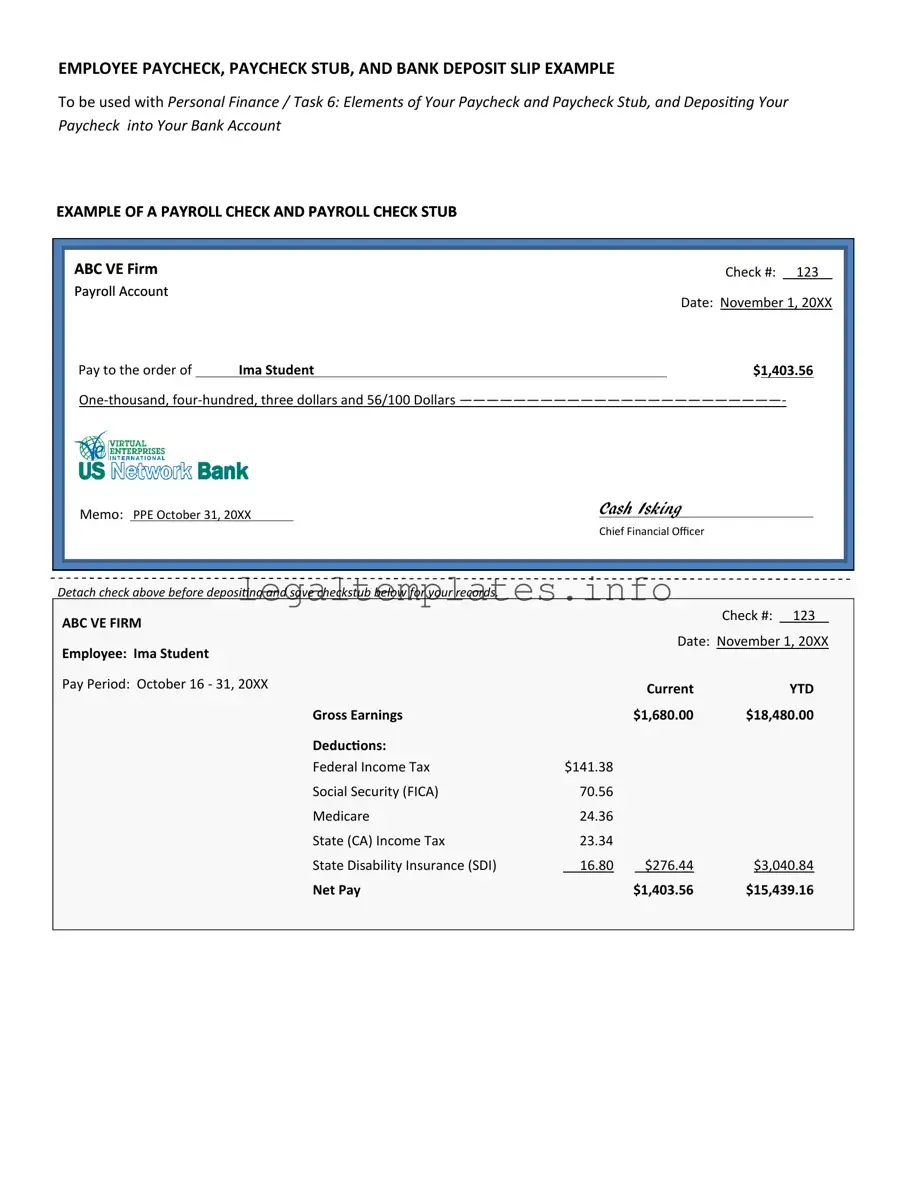 Fill a Valid Payroll Check Form
