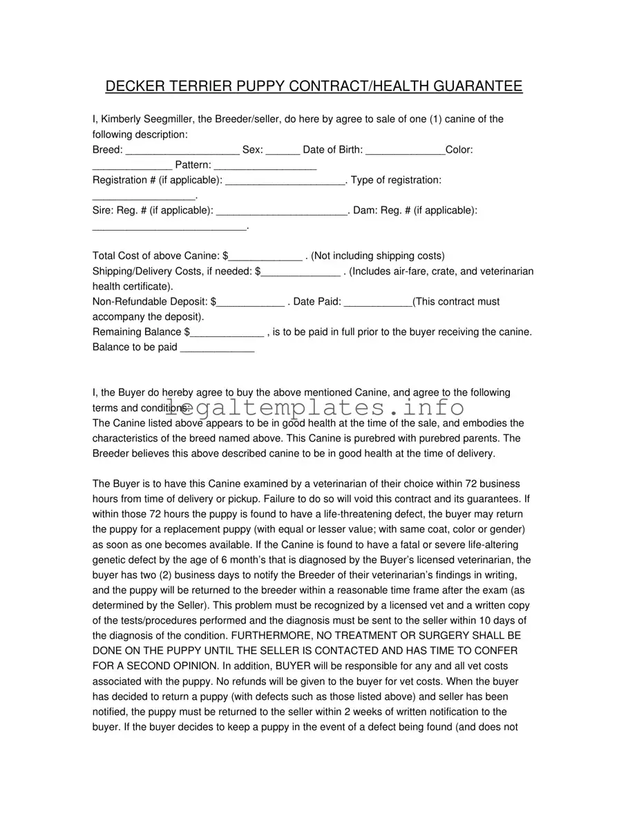 Fill a Valid Health Guarantee Form