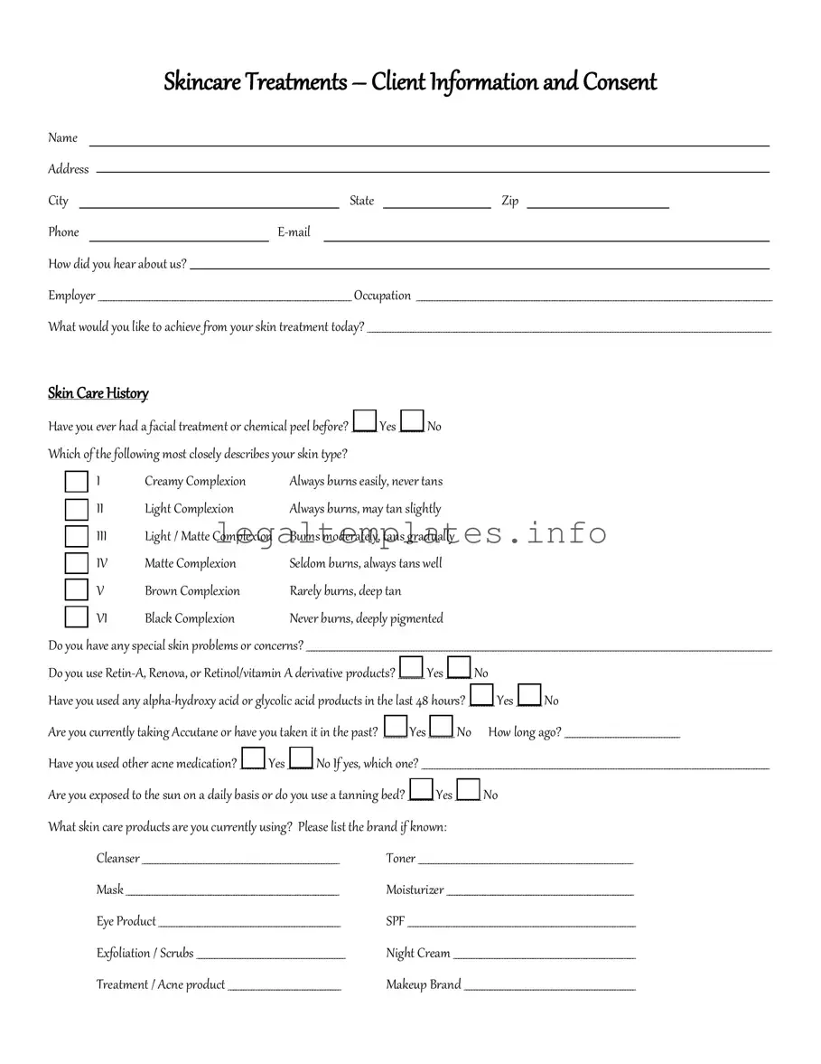 Fill a Valid Facial Consent Form