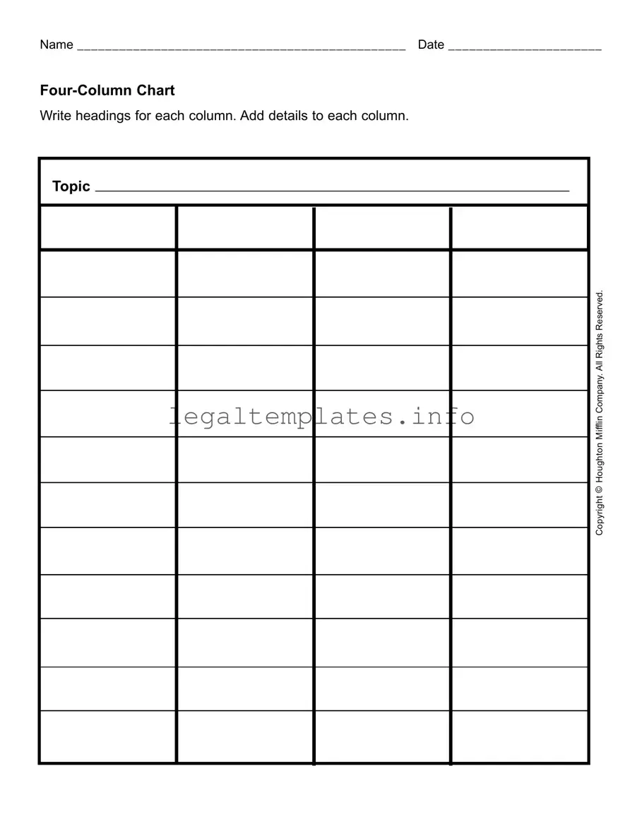 Fill a Valid Four Column Chart Form