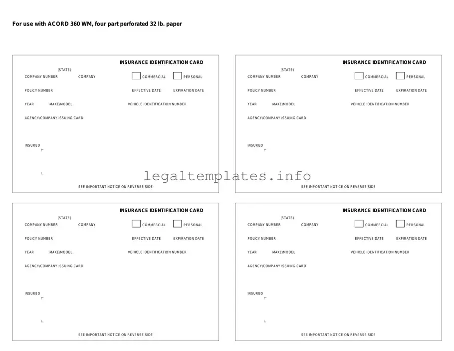 Fill a Valid Acord 50 WM Form