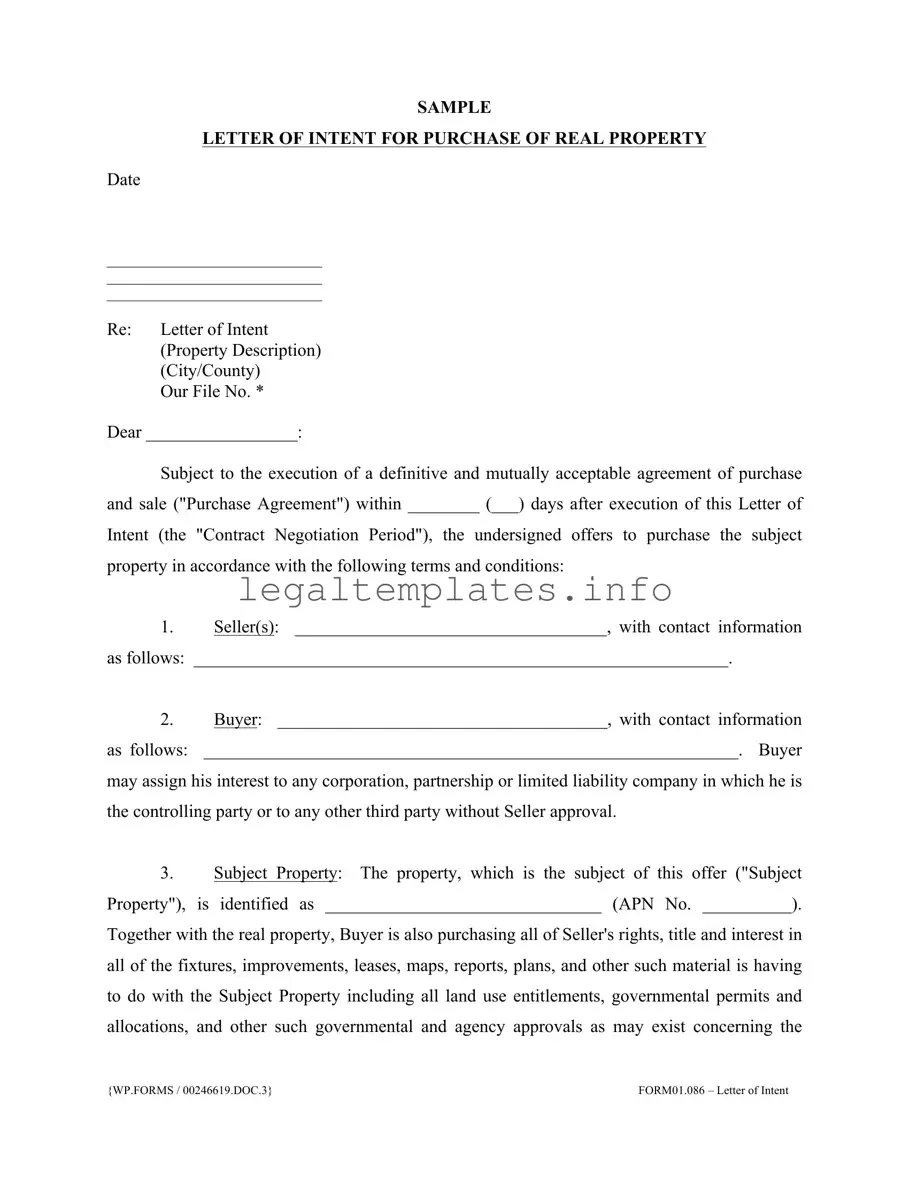 Fill a Valid Letter To Purchase Land Form
