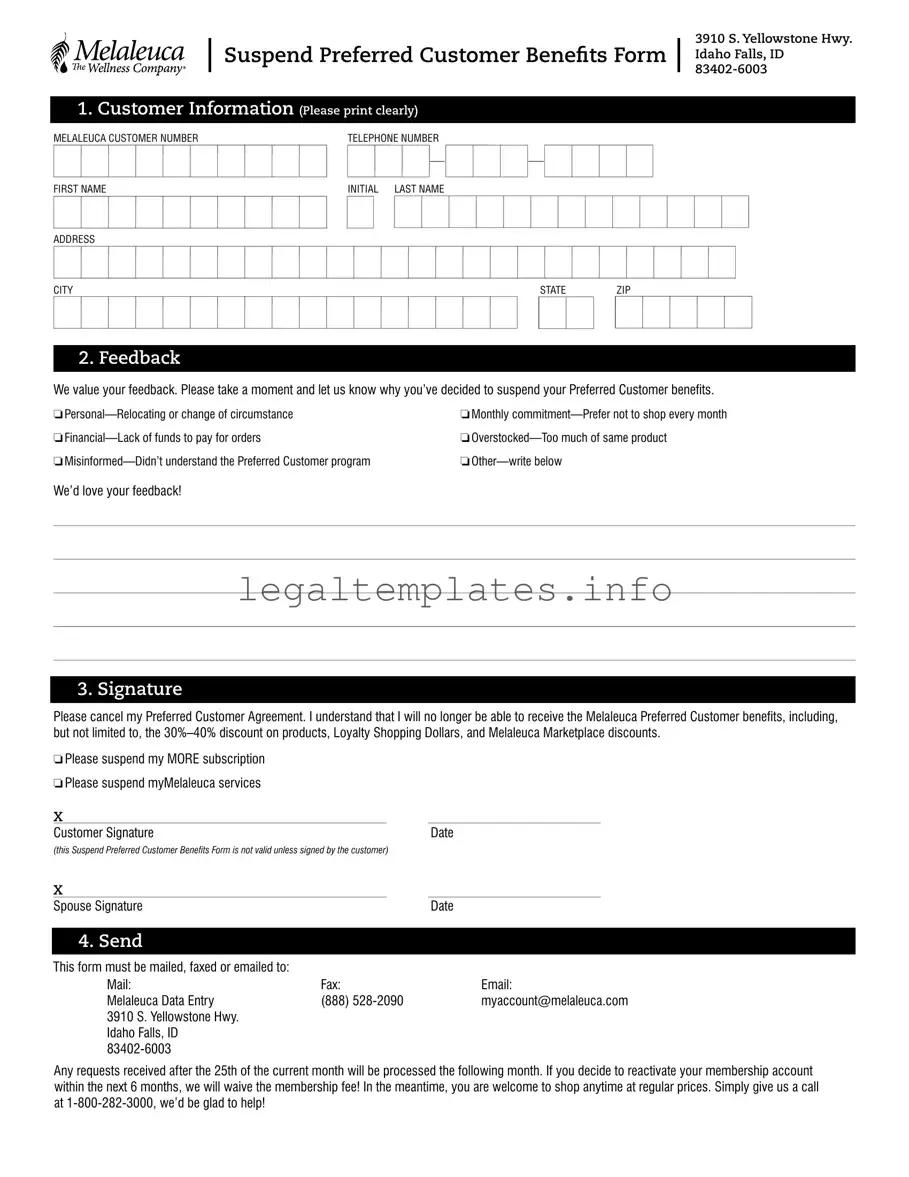 Fill a Valid Melaleuca Cancellation Form