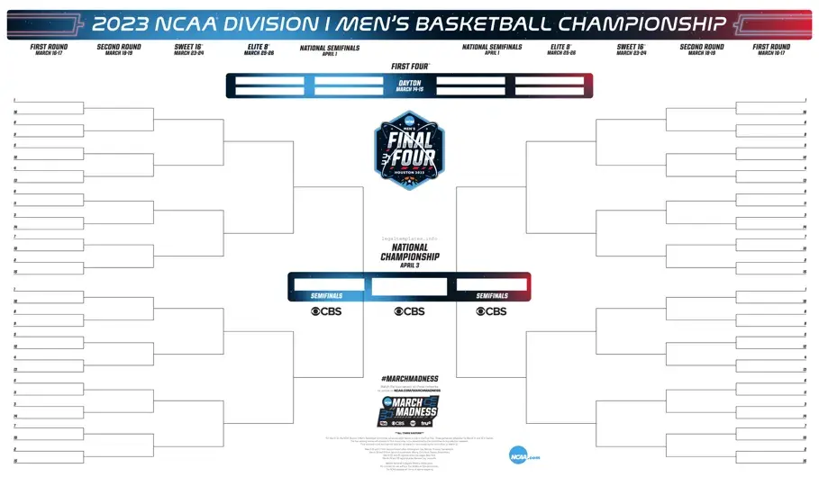 Fill a Valid NCAA bracket Form