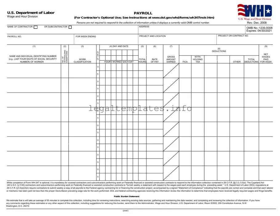 Fill a Valid U.S. DoL Form