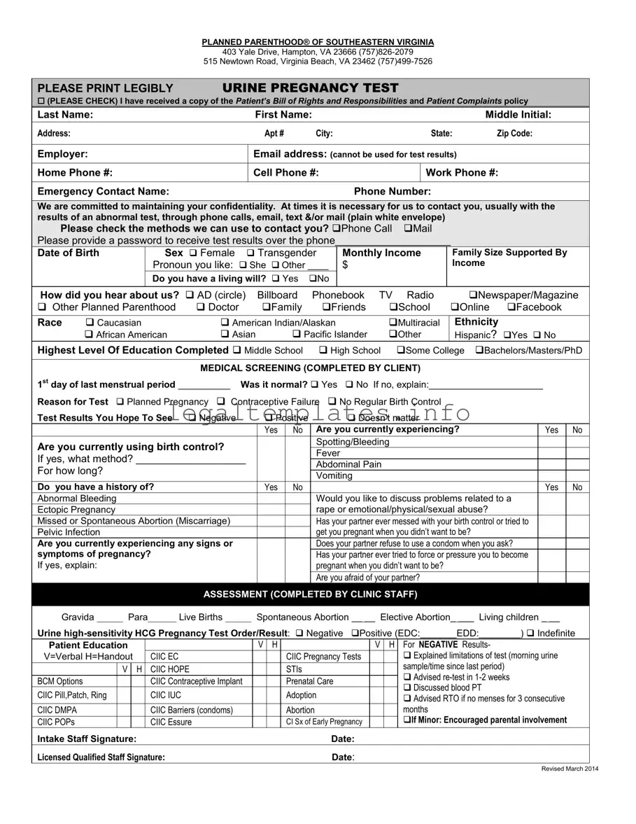 Fill a Valid Planned Parenthood Proof Form