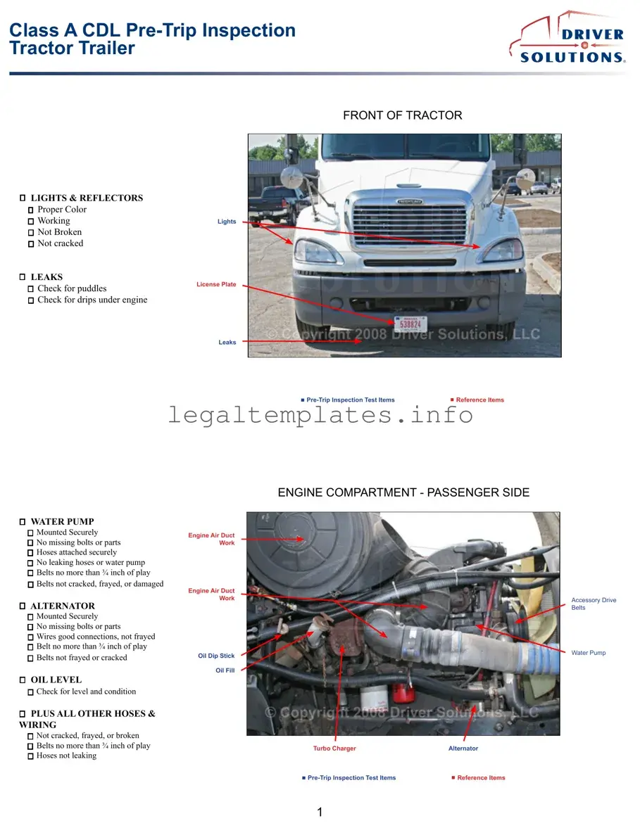 Fill a Valid Pre Trip Inspection Checklist Form