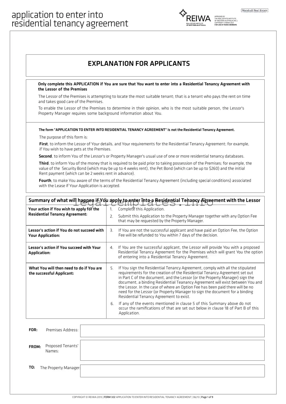 Fill a Valid Reiwa Tenancy Application Form