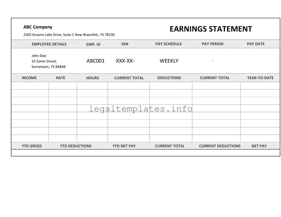 Fill a Valid Independent Contractor Pay Stub Form