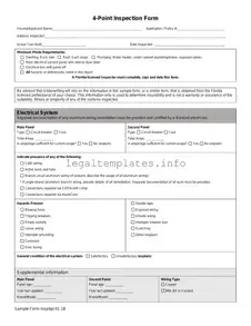 Fill a Valid 4 Point Inspection Form