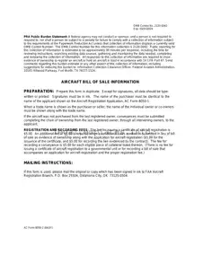 Fill a Valid Aircraft Bill of Sale AC 8050-2 Form