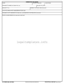 Fill a Valid Af 1206 Form