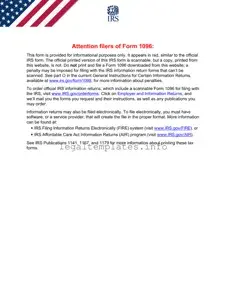 Fill a Valid IRS 1096 Form