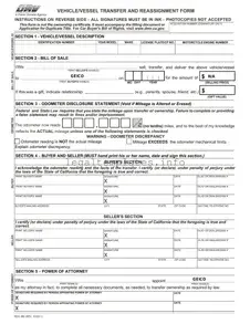 Fill a Valid California Fotm Reg 262 Form