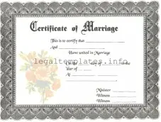 Fill a Valid Marriage Certificate Form
