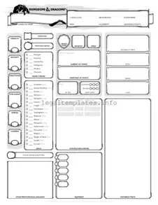 Fill a Valid Dnd Character Sheet Form