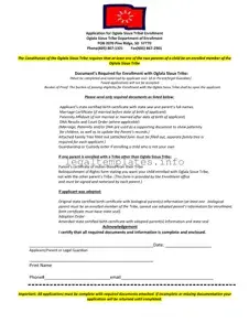 Fill a Valid Enrollment Oglala Sioux Tribe Form