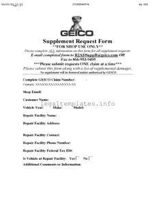 Fill a Valid Geico Supplement Request Form