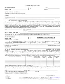 Fill a Valid Illinois Final Waiver Of Lien Form