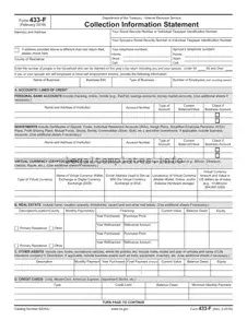 Fill a Valid IRS 433-F Form