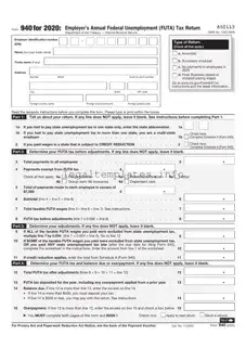 Fill a Valid IRS 940 Form