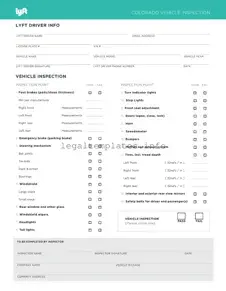 Fill a Valid Lyft Inspection Form
