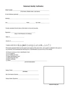 Fill a Valid Notarized Identity Verification Form