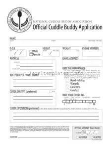 Fill a Valid Cuddle Buddy Application Form