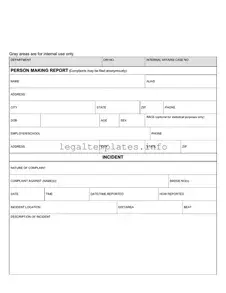 Fill a Valid Police Report Form