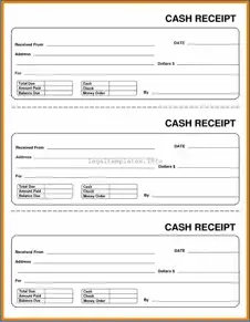 Fill a Valid Cash Receipt Form