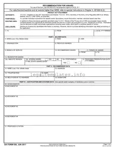Fill a Valid Da 638 Form