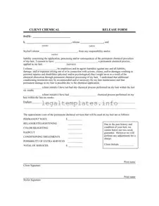 Fill a Valid Salon Chemical Waiver Form