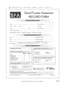 Fill a Valid School Function Assessment Form