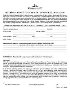 Fill a Valid Section 8 Voucher Extension Form