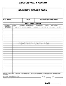 Fill a Valid Security Guard Daily Report Sample Form