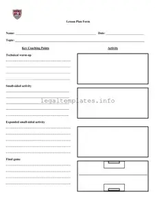 Fill a Valid Soccer Training Session Plan Form
