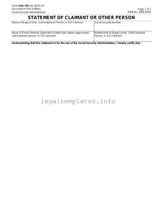 Fill a Valid SSA SSA-795 Form