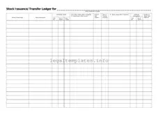 Fill a Valid Stock Transfer Ledger Form