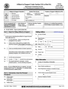 Fill a Valid USCIS I-864 Form