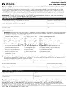 Fill a Valid Usps Resignation Form
