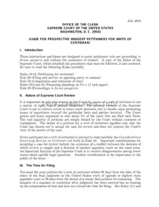 Fill a Valid Writ Of Certiorari Form