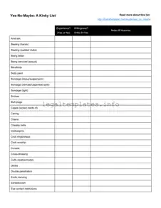 Fill a Valid Yes No Maybe List Form