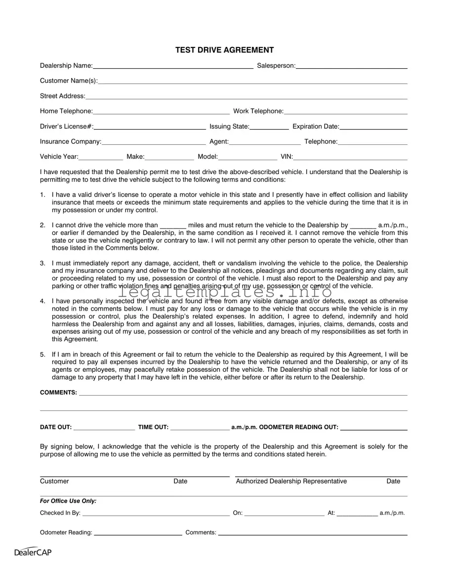 Fill a Valid Test Drive Form