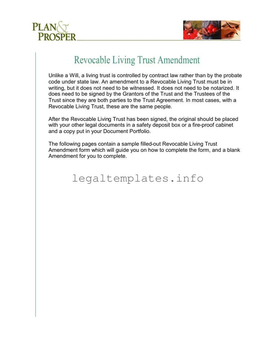 Fill a Valid Trust Amendment Form